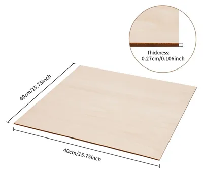 Produktbild von Sperrholzplatten Holz - Unbehandeltes Bastelholz - 30 Stück 40x40 cm - 3 mm stark - Leere Platten für Gravur und Basteln