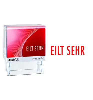 Produktbild von COLOP Textstempel Printer 20 "EILT SEHR" mit Textplatte