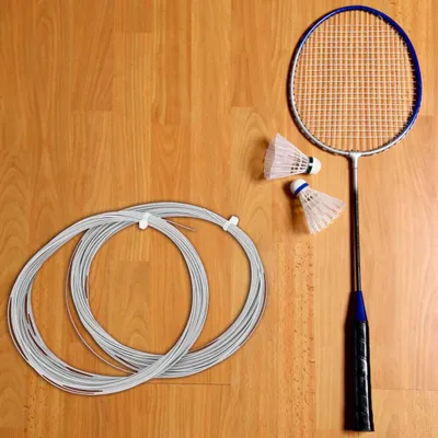 Obrázok produktu pre 2 ks Odolné 10m vysoko flexibilné Badminton String Line Training Racket Racquet Lines (biela)