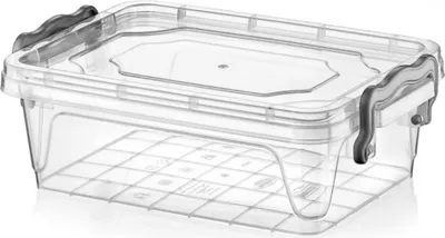 Produktbild von Aufbewahrungsbox Aufbewahrungsbehälter Transparentbox Kunststoffbox Klappbox Plastikbox mit Deckel 1,2L