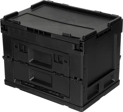 Image de Boîte en plastique pliable noire, 20 l