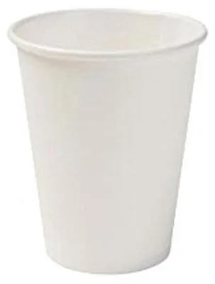 Papierbecher 200 ml, 50 Stück, kompostierbar, weiß, unbedruckt