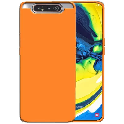 Immagine prodotto di Smartphonica Custodia in silicone per Samsung Galaxy A80 con interno morbido - Arancione