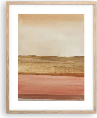 Produktbild von Gerahmtes Poster - Rahmen in heller Eiche - Gold Abstraktion Linien - 40x50 cm - Wand Bild - Wanddeko - Wandbilder - Kunstposter - Wandposter - Bilderrahmen - Bilder - Kunstdruck - P2NPA40x50-4739