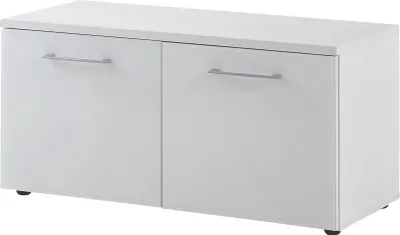Produktbild von Germania Schuhbank "GW-SCALEA" in Weiß, mit Glasfronten, 97 x 47 x 40 cm (BxHxT), 3762-84