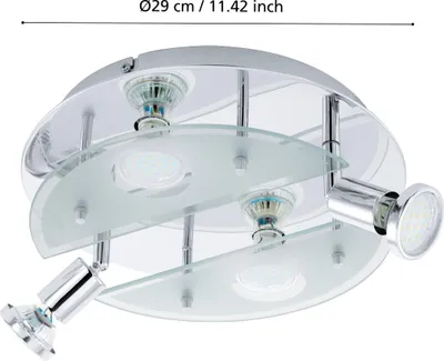 Imagen del producto de Eglo DL/4 GU10-LED, cromado/satinado, modelo 'cabo 1'