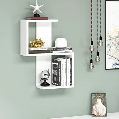 Image de Skye Decor, Octa - White, étagères murales, blanc, 29,8 x 60 x 16,4 cm