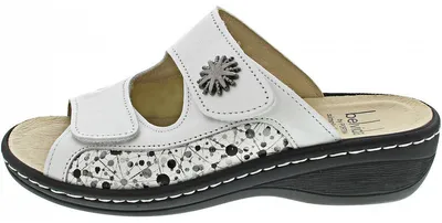 Produktbild von Belvida Damenschuhe Hausschuhe Pantolette Weiß Freizeit, Schuhgröße:39 EU