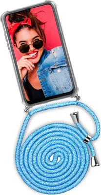 Produktbild von TWIST-Case + TWIST-Cord für Samsung Galaxy M21, Farbe:Chilly Jeans (Silber)