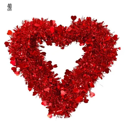 Produktbild von Dekoratives rotes Herz Valentinstag Jahrestag Liebe Dekoration 40cm