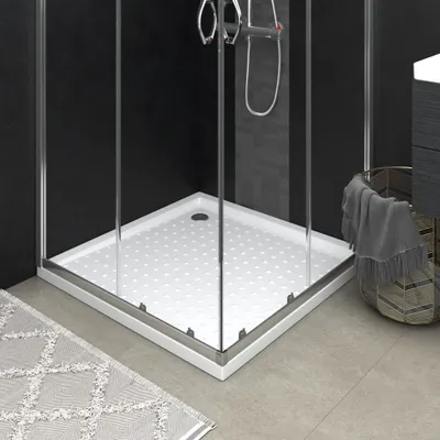 Immagine prodotto di The Living Store Piatto doccia antiscivolo bianco 80x80x4 cm ABS