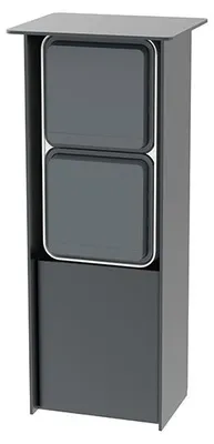 Immagine prodotto di Colonna B 2.2: Presa esterna in acciaio inossidabile con 2 prese (grigio antracite)