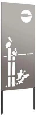 Image de Écran de confidentialité de jardin Fretwork Rouillé 50 x 140 cm