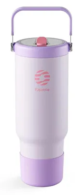 Produktbild von Trinkflasche Edelstahl mit Strohhalm 1200 ml Violett