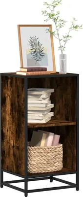 Obrázek produktu pro Maison Exclusive – knihovna z kouřového dubu 40 x 35 x 76 cm, dřevěný materiál
