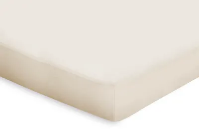 Produktbild von Eleganzzz Topper-Spannbetttuch Perkal – Elfenbein  – 90x210/220  – speziell für Matratzentopper