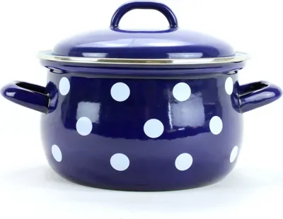 Image de Belis Pot en émail avec couvercle PUNTIK bleu 20 cm/3,6l