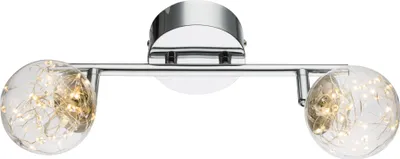 Produktbild von Globo Lighting LED Strahler Metall verchromt, 2x LED