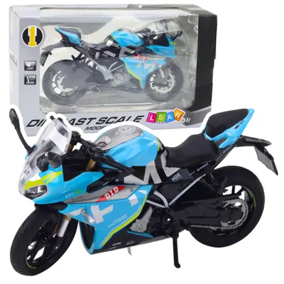 Productafbeelding van Sportmotorfiets Metaalverlichting Klinkt blauw 1:12