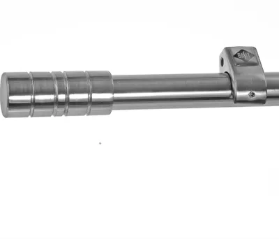 Produktbild von Edelstahl Look Gardinenstange 20mm Wandträger 1-läufig Zylinder, Länge wählbar D50 E34 R