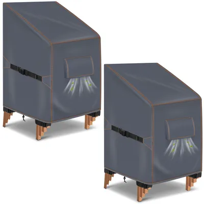 Productafbeelding van 2 stuks Tuinstoelhoes voor Stapelstoelen, waterdicht en UV-bestendig
