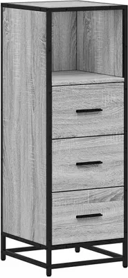 Produktbild von vidaXL Badschrank Grau Sonoma 35x37,5x100 cm Holzwerkstoff