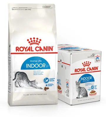 Zdjęcie produktu dla Royal Canin Indoor 10kg + 12x85g Sucha i Mokra Karma Dla Niewychodzących Dorosłych Kotów