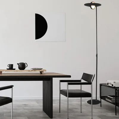 Produktbild von Besselink licht ST1477ZW, Schwarz, Wohnzimmer, Metall, IP20, 1 Glühbirne(n), 22 W