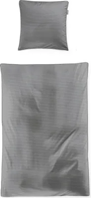 Produktbild von Irisette Mako-Satin Bettwäsche-Garnitur Tokio 8607 Farbe grau Größe 140x200+70x90