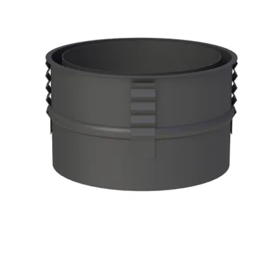 Produktbild von Jeremias Wandfutter mit Zentrierfeder | schwarz | Ø150mm