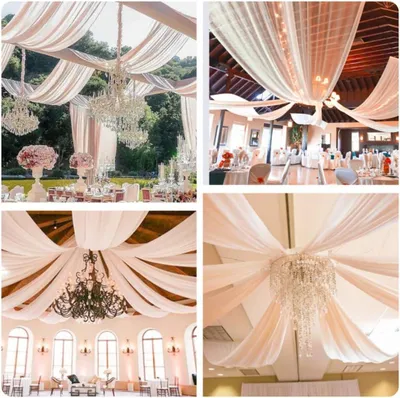 Produktbild von Deckenvorhänge für Hochzeiten – Hochzeitsbogen – Tüll – Vorhangstoff – Hochzeit – Hintergrund – Vorhang – Tüllstoff – Raumdekoration – Für Feiern
