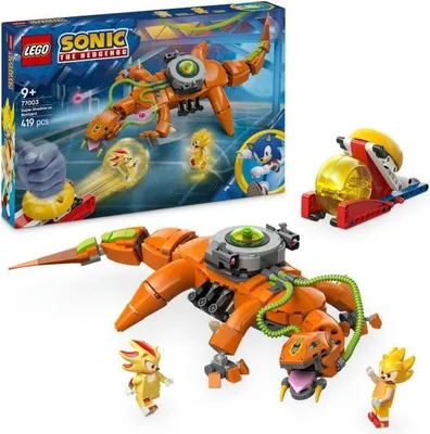 Image de LEGO Sonic the Hedgehog Super Shadow contre Biolizard 77003, Jeu de Construction 419 Pièces, Cadeau Enfant 9+ Ans