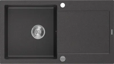 Obrázek produktu pro Mexen Leo 1-miskový granitový dřez s odkapávačem 900 x 500 mm, Skvrnitá černá - 6501901010-76