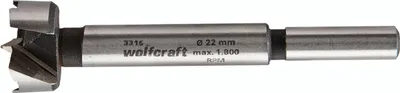 Produktbild von wolfcraft GmbH 1 Forstnerbohrer, Bohrer, Forstnerbohrer-Bit, Drehung der rechten Hand, 2,2 cm, 90 mm, Kunststoff, Sperrholz, Weichholz