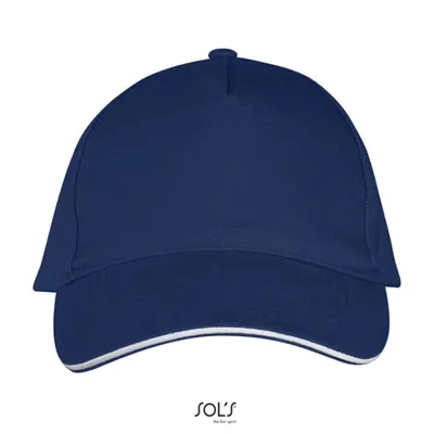 Produktbild von SOLs 00594 | Five Panels Cap Long Beach / Verstellbarer Metallverschluss - Farbe: French Navy/White - Größe: One Size