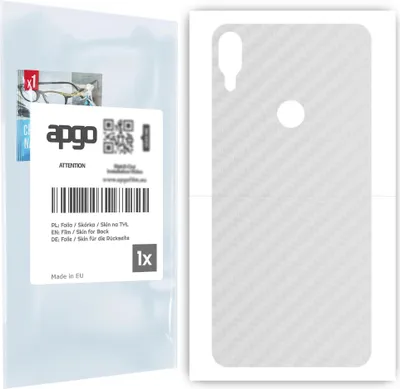 Produktbild von apgo Rückseite Schutzfolie für Asus Zenfone Max Pro (M1) ZB601KL/ZB602K -  Hinten Schutzfolie Carbon Transparent (durchsichtig), Rückseite Folie schützt vor Kratzern und Fingerabdrücken