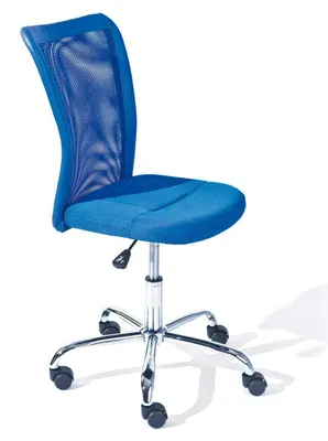 Kinderdrehstuhl, höhenverstellbar, Netzbezug, Blau