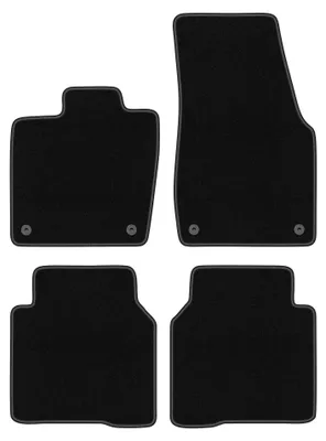Image de Tapis de sol en moquette pour VW ID.7 2023- (break/liftback) – jeu 4 pièces, noirs, sur mesure – Wielganizator BASIC
