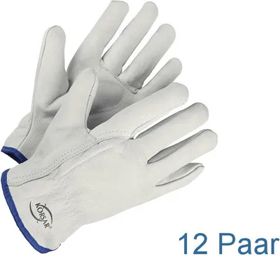 Produktbild von 12 Paar Arbeitshandschuhe Typ Driver 2 Größe 10 / XL in komplett Leder von Korsar