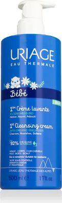 Produktbild von Uriage Bébé schützende und reinigende Nährcreme 1st Cleansing Cream with Organic Edelweiss 500 ml