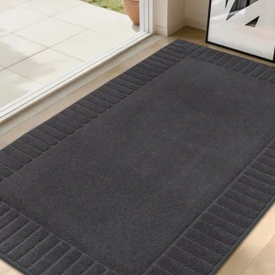 Immagine prodotto di Tappetino per porta lavabile, antiscivolo, 90x150 cm, grigio scuro, per uso interno