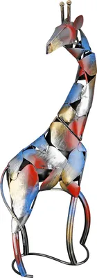 Image de Gilde Figur, Giraffe, "Melman", Metall, mehrfarbig, VE 1, L. 15 cm, B. 24 cm, H. 64 cm 51868 4063387518687