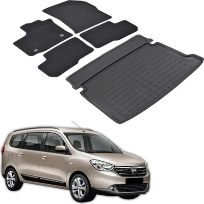Image de Ensemble Tapis Velours Sur Mesure et Coffre TPE pour Dacia Lodgy 2013-2021