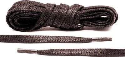 Immagine prodotto di I lacci piatti in cera Kicks Don®, 8 mm, 100 cm, color marrone scuro