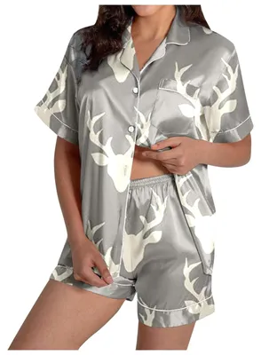 Produktbild von Seidenpyjama-Set aus Satin für Damen