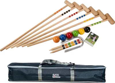 Produktbild von GICO Krocket Set Adult 6 Spieler ( Erwachsenen Länge 100cm ) in Transporttasche 3246