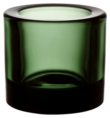 Produktbild von Kivi Windlicht 60 mm in Pine Green, Glas Teelichthalter, skandinavisches Design, zeitlos dekorativ
