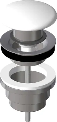 Immagine prodotto di LAUFEN Vanne de vidange, Push-Open, avec couvercle, pour lavabo avec système de vidage/débordement, H8981860000001, H8981860000001