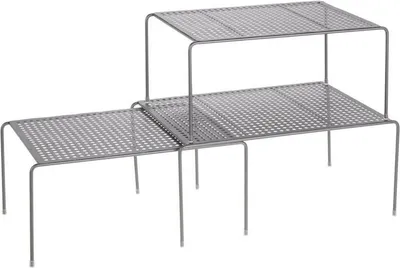 Produktbild von mDesign Küchenregal Abtropfgestell Aufbewahrung Organizer 3er Set Metall Grau