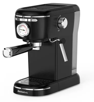 Image de Machine à café à porte-filtre Melchioni 3 en 1, 15 bars, 1100 W, pour café moulu, dosettes et capsules, noir